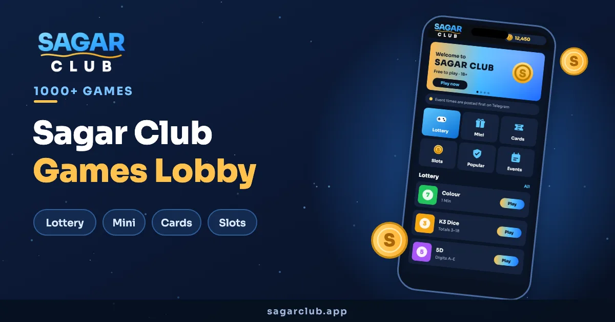 Sagar Club games lobby banner